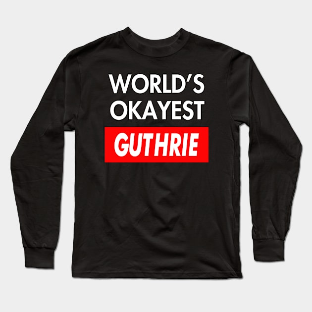 Guthrie Long Sleeve T-Shirt by Ban Guns Not Books- Typography fullcolor